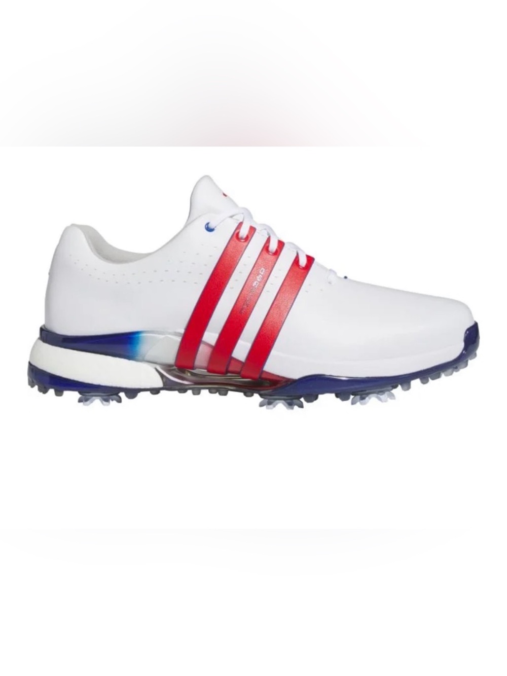 🇺🇸⛳️Unisex Adidas Tour 360 24 Boost Golf Shoes with Red Stripes 10 1/2 US
